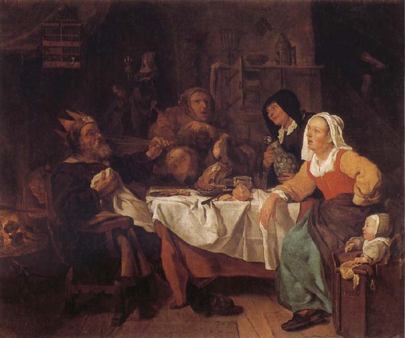 Gabriel Metsu The King Drinks oil painting picture